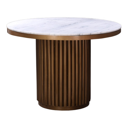 Tower Dining Table White Marble | Yellow