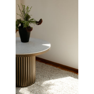 Tower Dining Table White Marble by Moe's Home