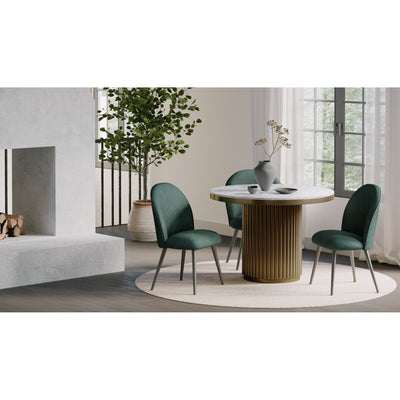 Tower Dining Table White Marble by Moe's Home