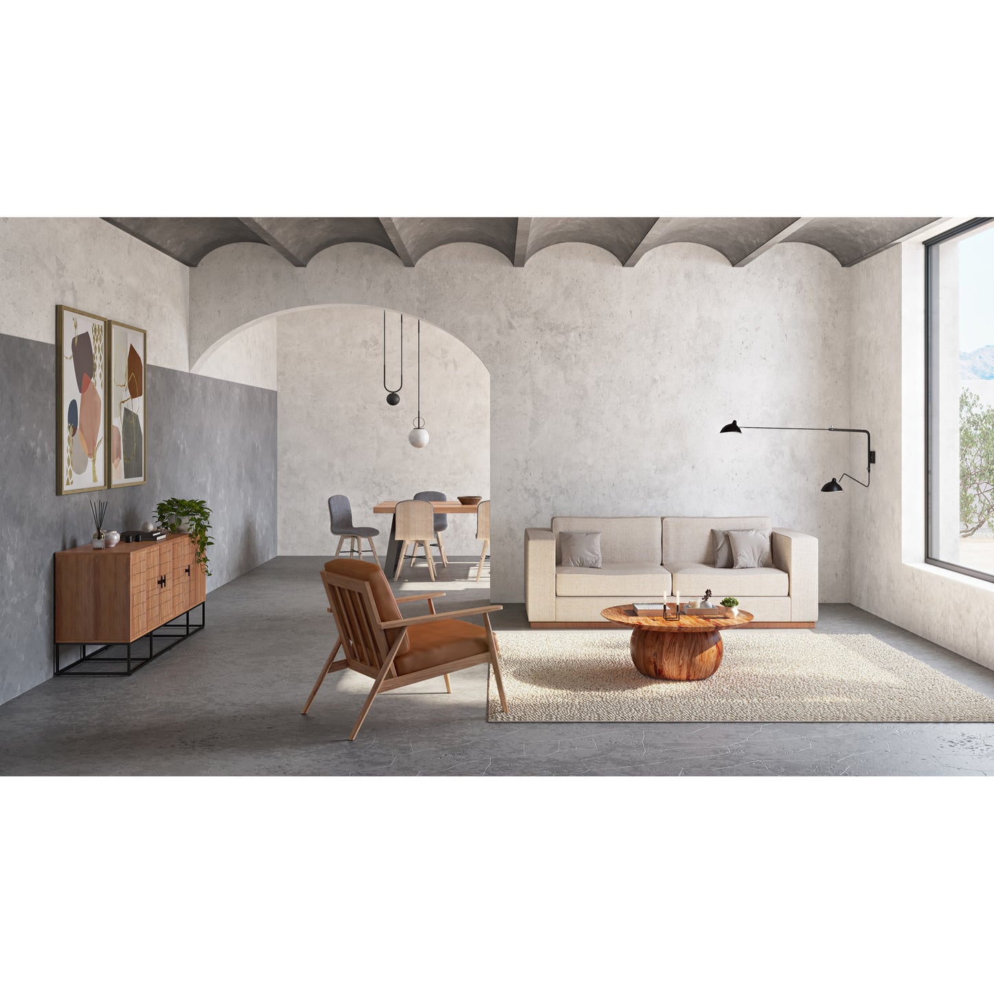Bradbury Coffee Table Natural by Moe's Home
