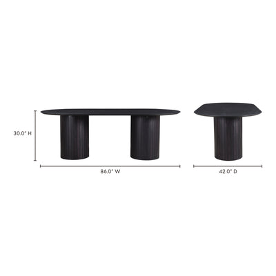 Povera Dining Table Black by Moe's Home