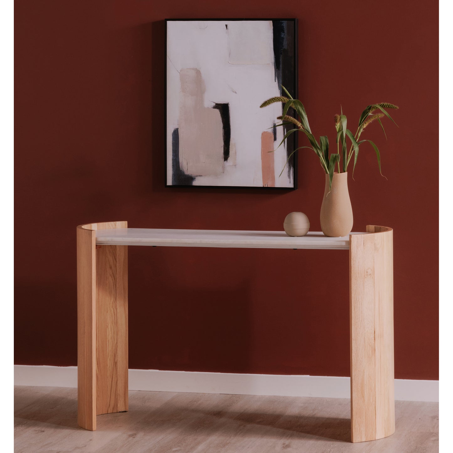 Dala Console Table White by Moe's Home