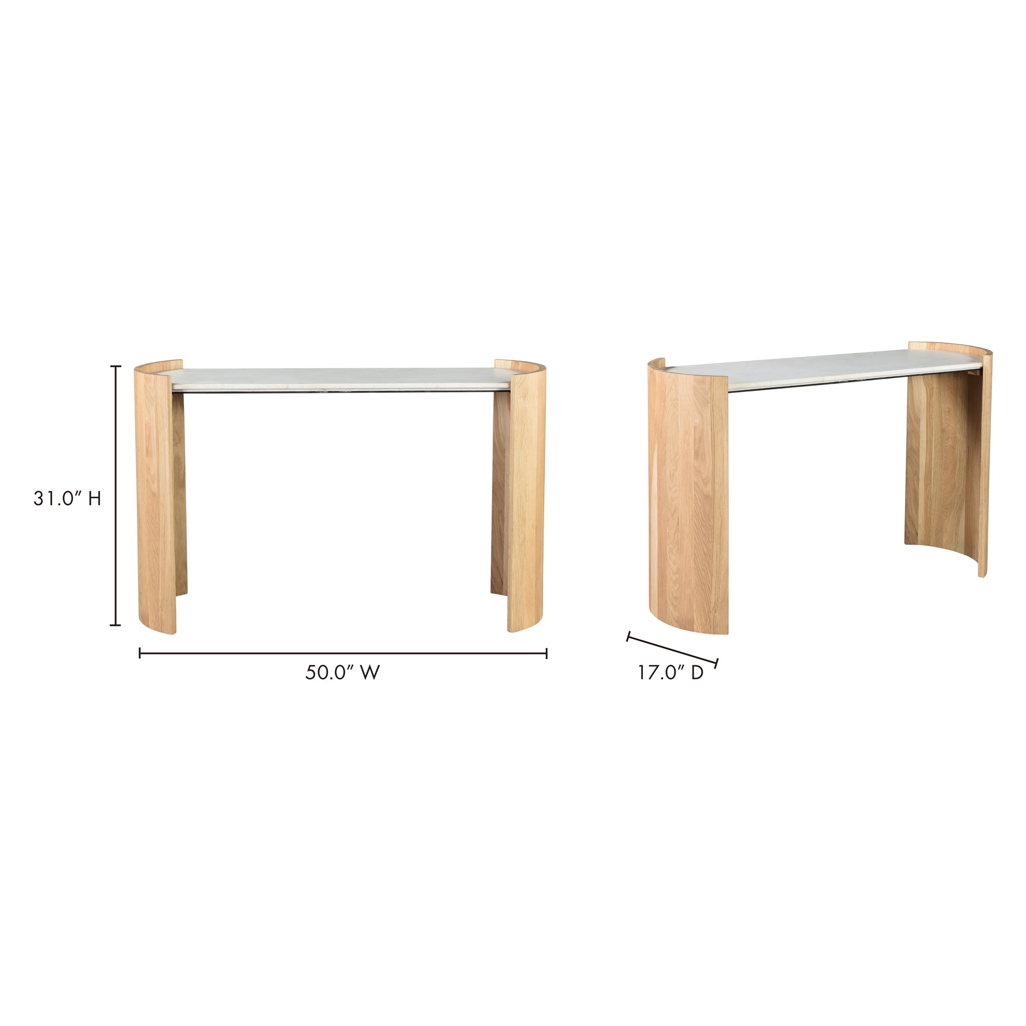 Dala Console Table White