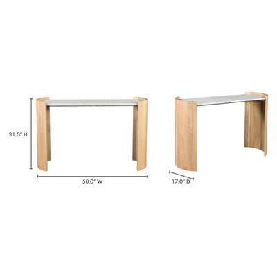 Dala Console Table White by Moe's Home