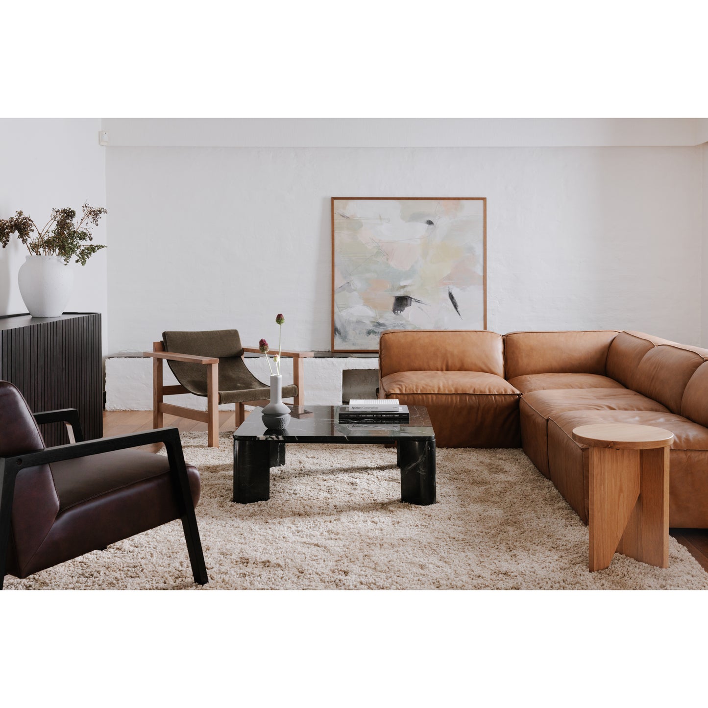 Segment Coffee Table Jetty Black by Moe's Home