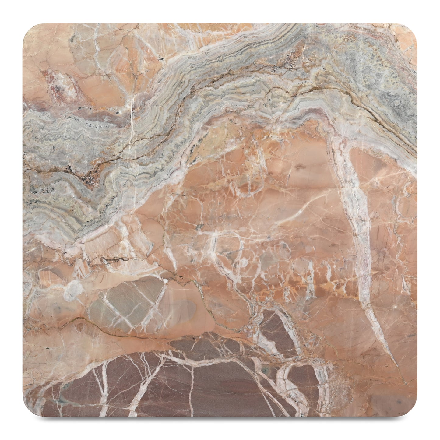 Segment Coffee Table Orange Levante Marble by Moe's Home