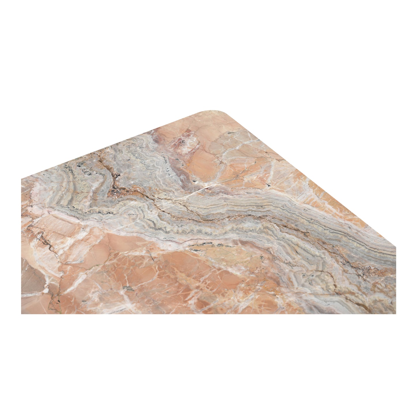 Segment Coffee Table Orange Levante Marble by Moe's Home