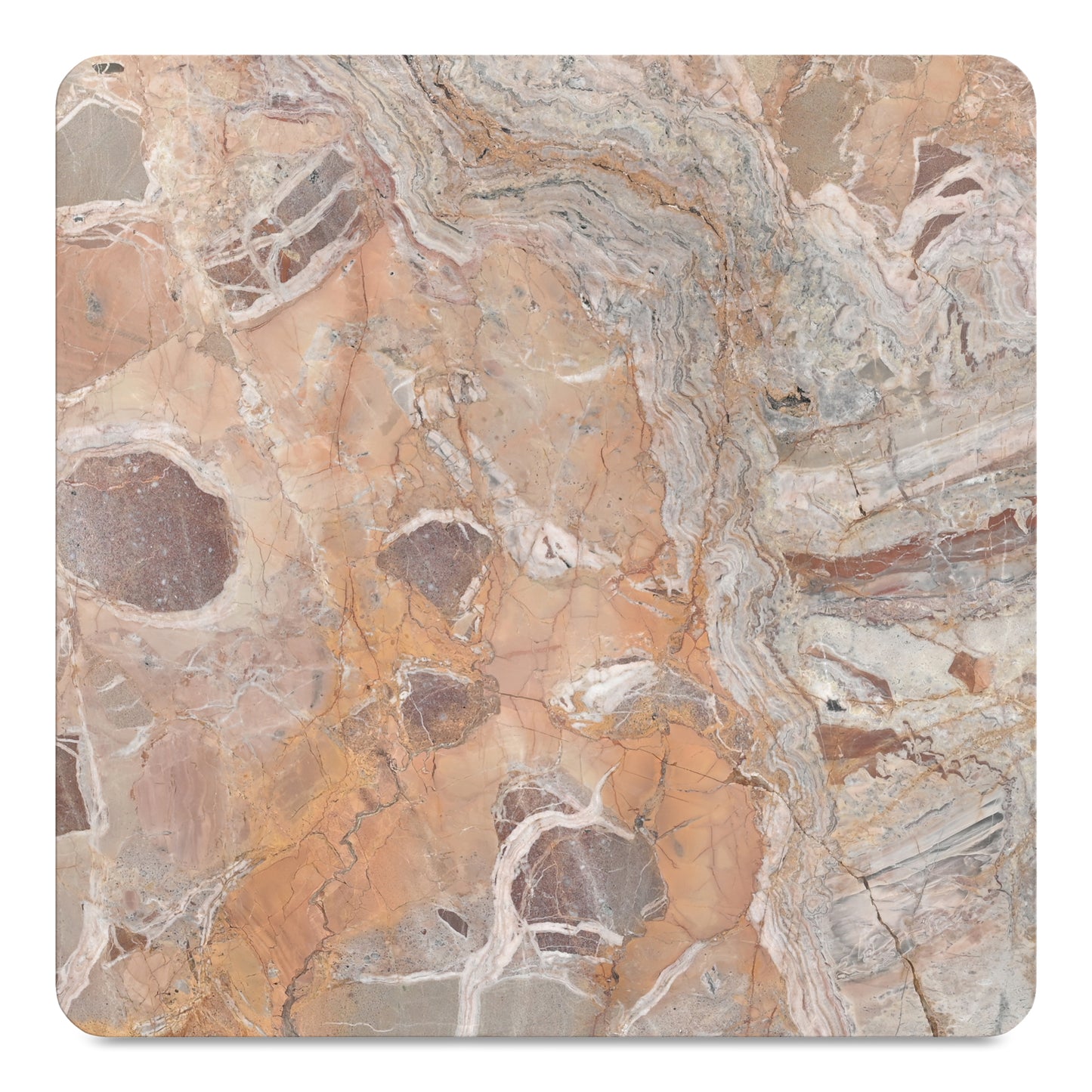 Segment Coffee Table Orange Levante Marble by Moe's Home