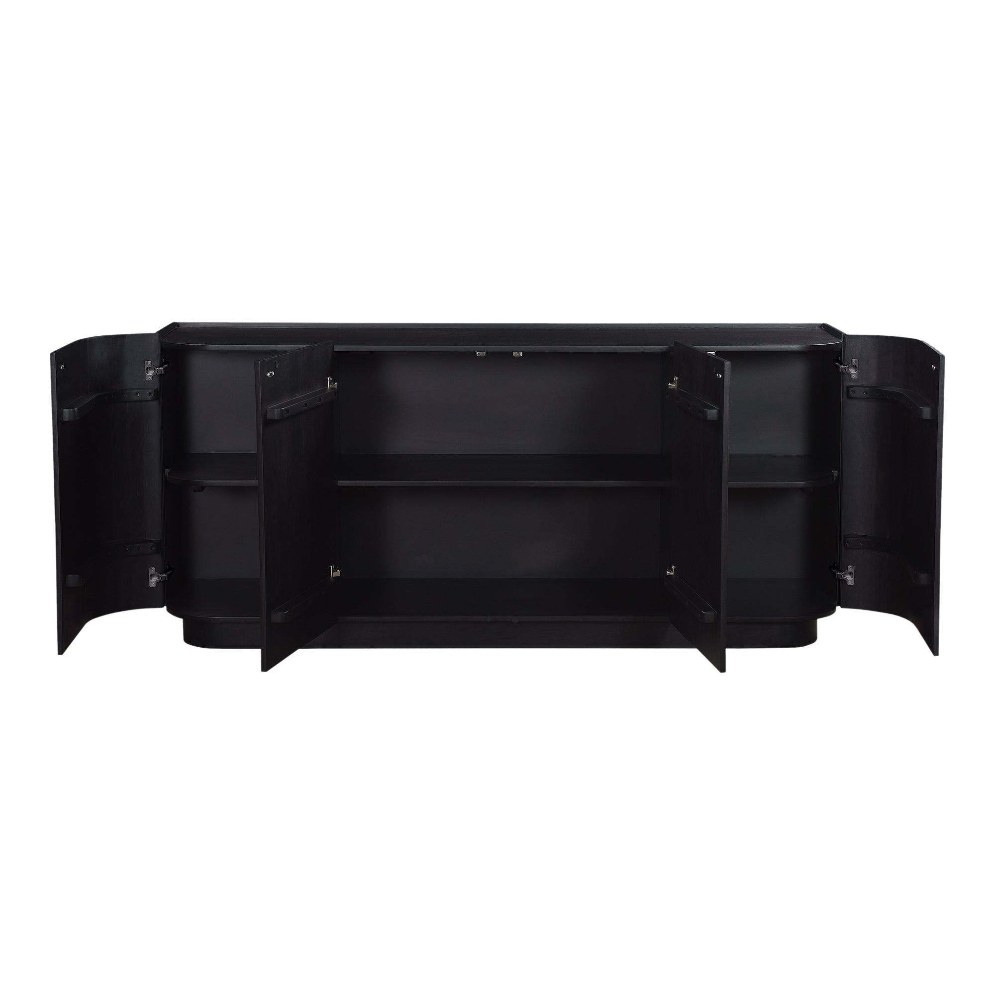 Povera 4 Door Sideboard Black