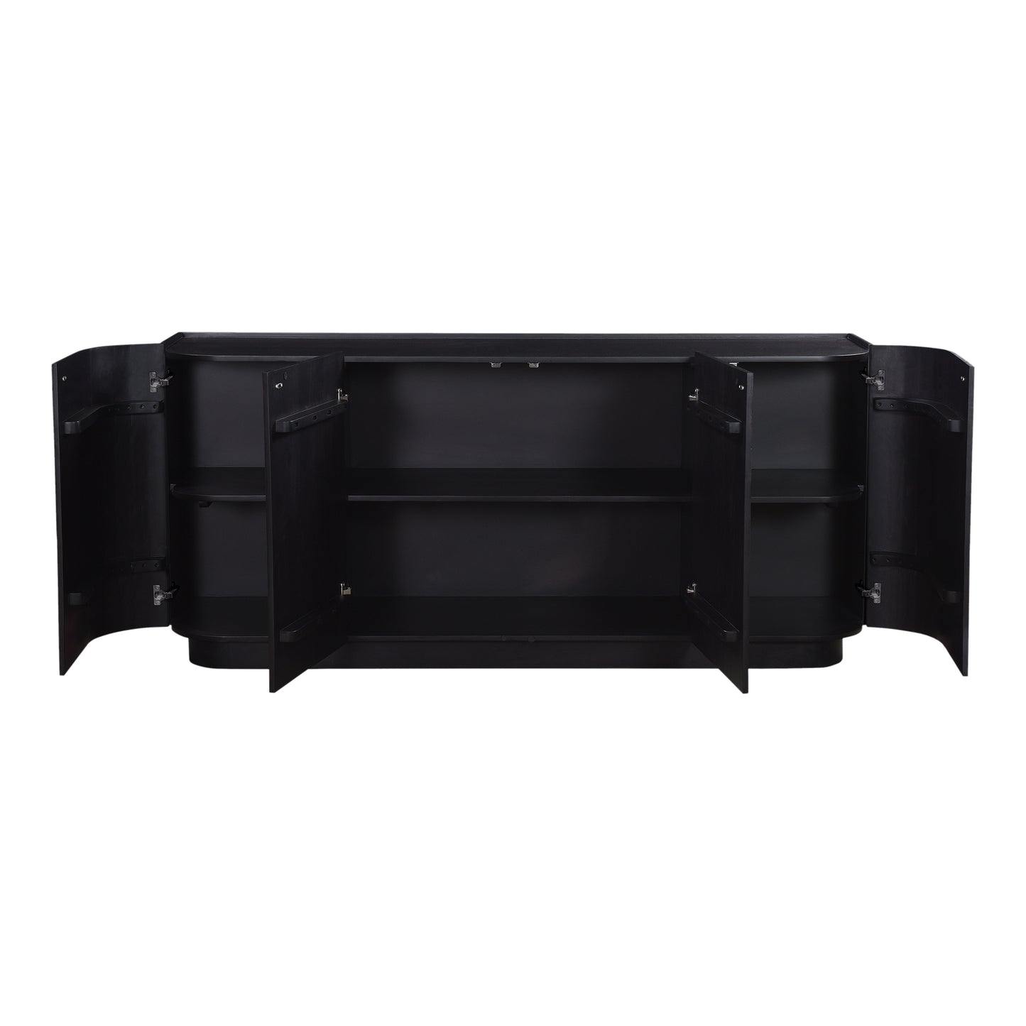 Povera 4 Door Sideboard Black by Moe's Home
