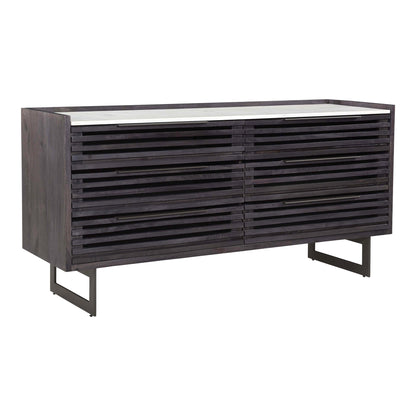 Paloma 6 Drawer Dresser Black