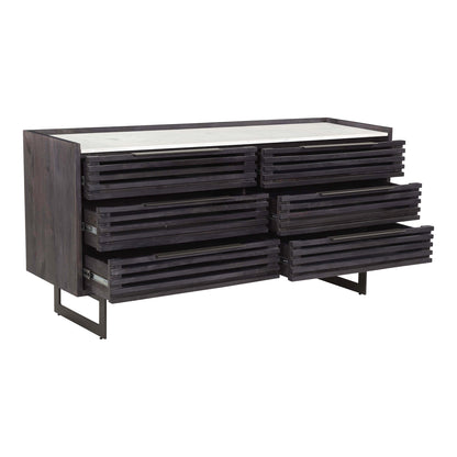 Paloma 6 Drawer Dresser Black