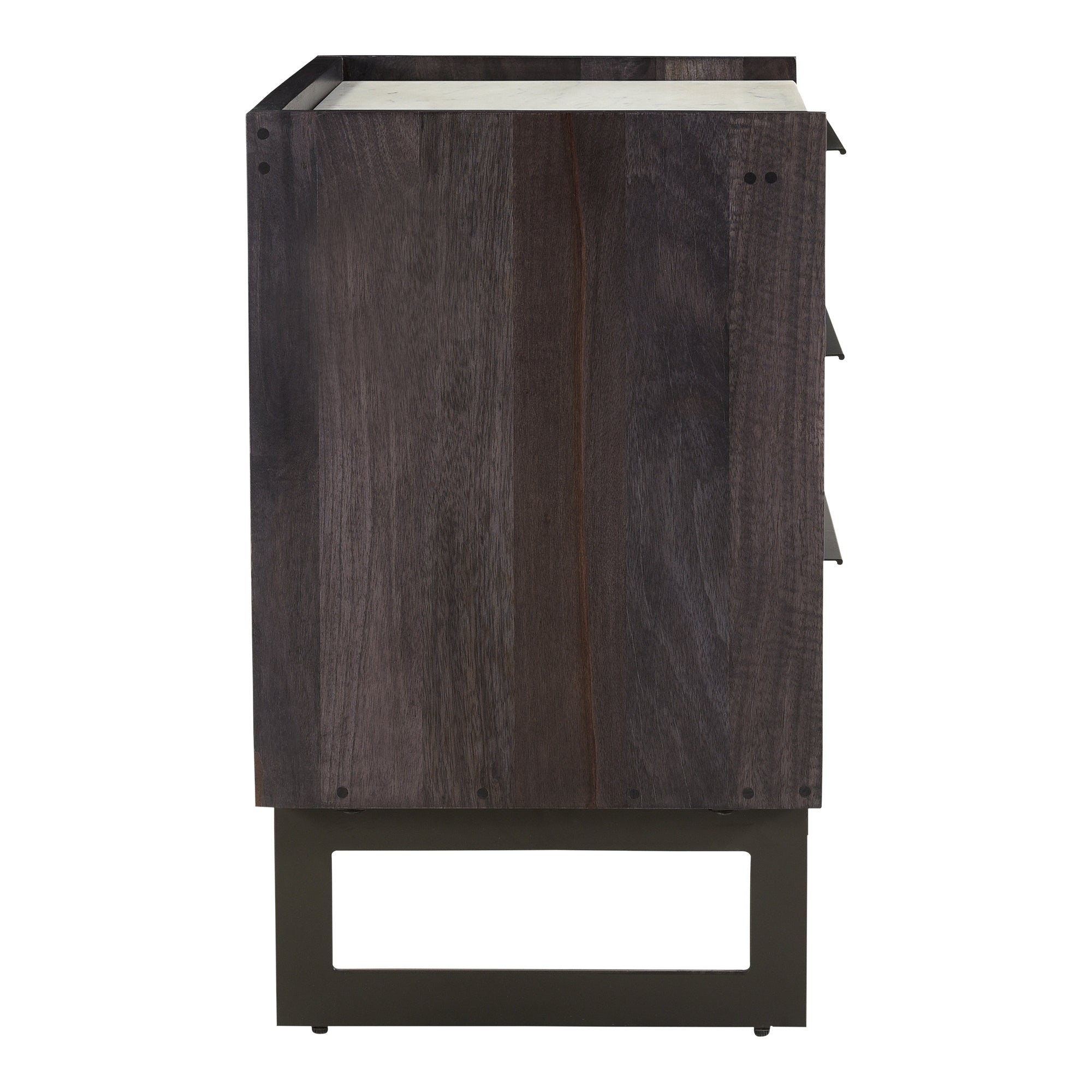 Paloma 3 Drawer Nightstand Charcoal Grey