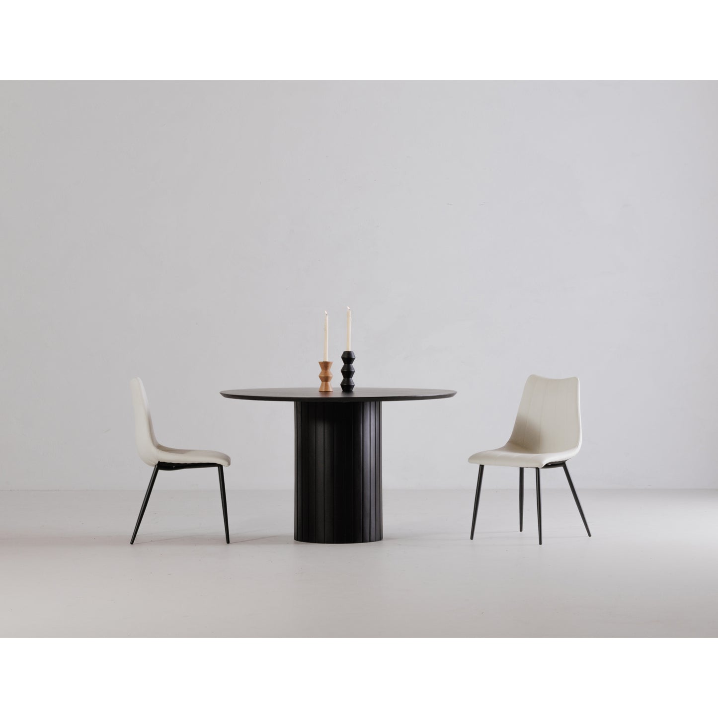 Povera Round Dining Table Black by Moe's Home