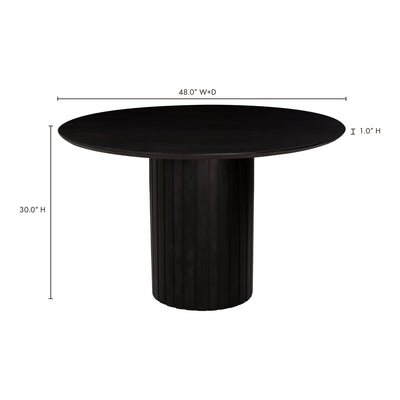 Povera Round Dining Table Black by Moe's Home