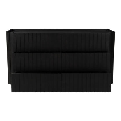 Povera 6 Drawer Dresser Black