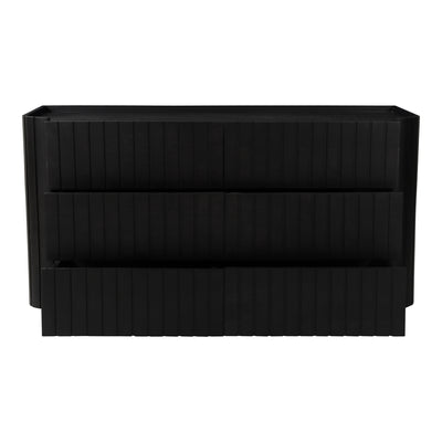 Povera 6 Drawer Dresser Black by Moe's Home