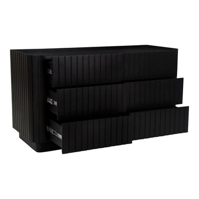 Povera 6 Drawer Dresser Black by Moe's Home