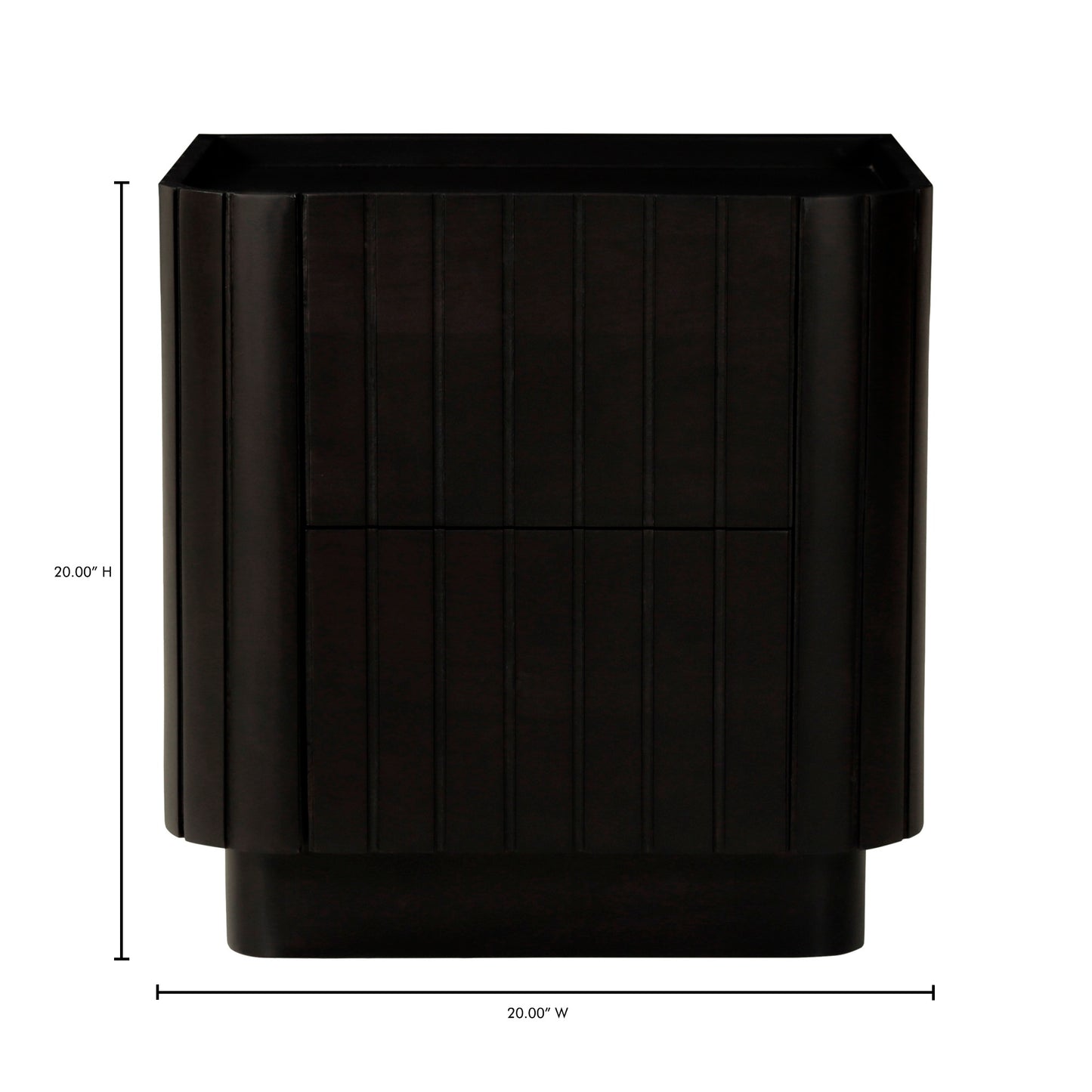 Povera Nightstand Black by Moe's Home
