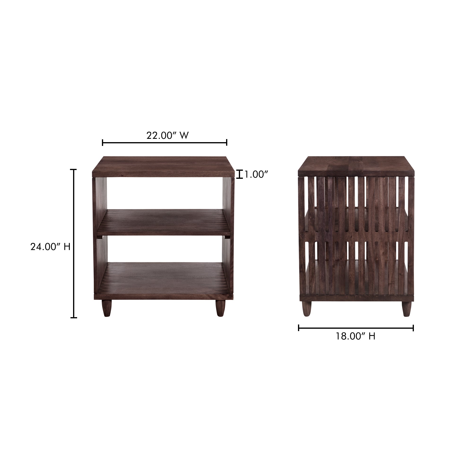 Rhys Side Table Brown