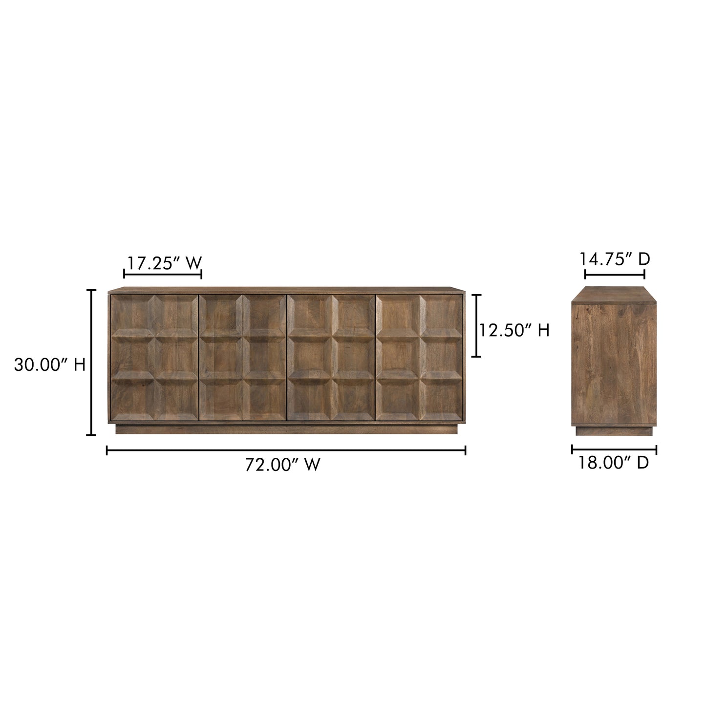 Bowen Sideboard Deep Brown by Moe's Home