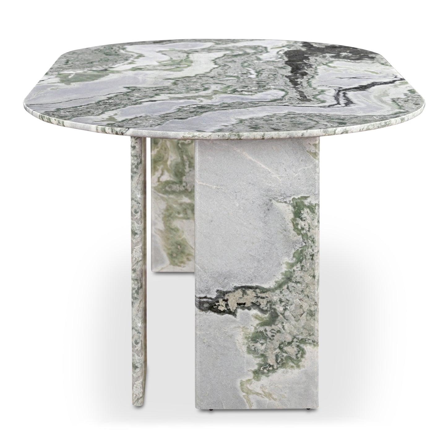 Celia Oval Dining Table Green Onyx Marble by Moe's Home