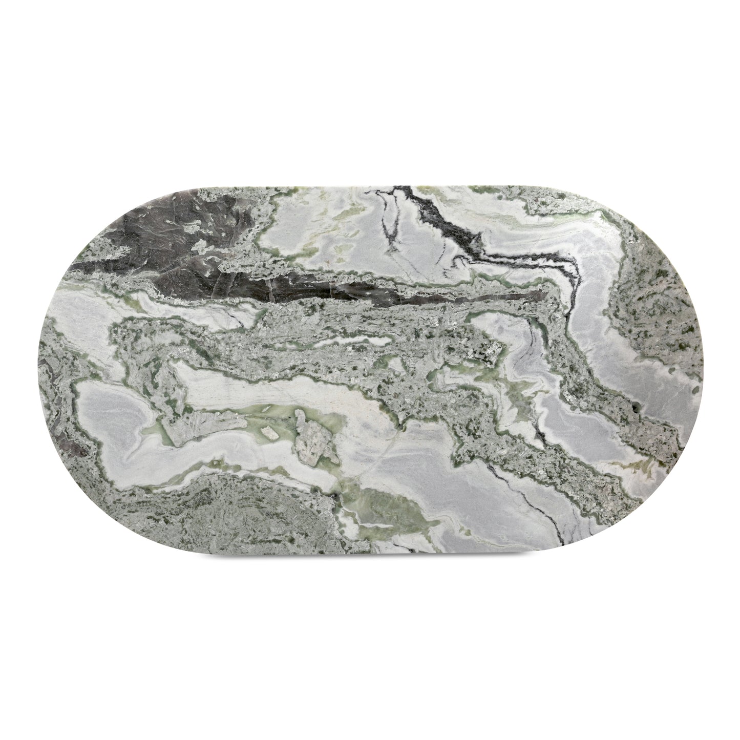 Celia Oval Dining Table Green Onyx Marble by Moe's Home
