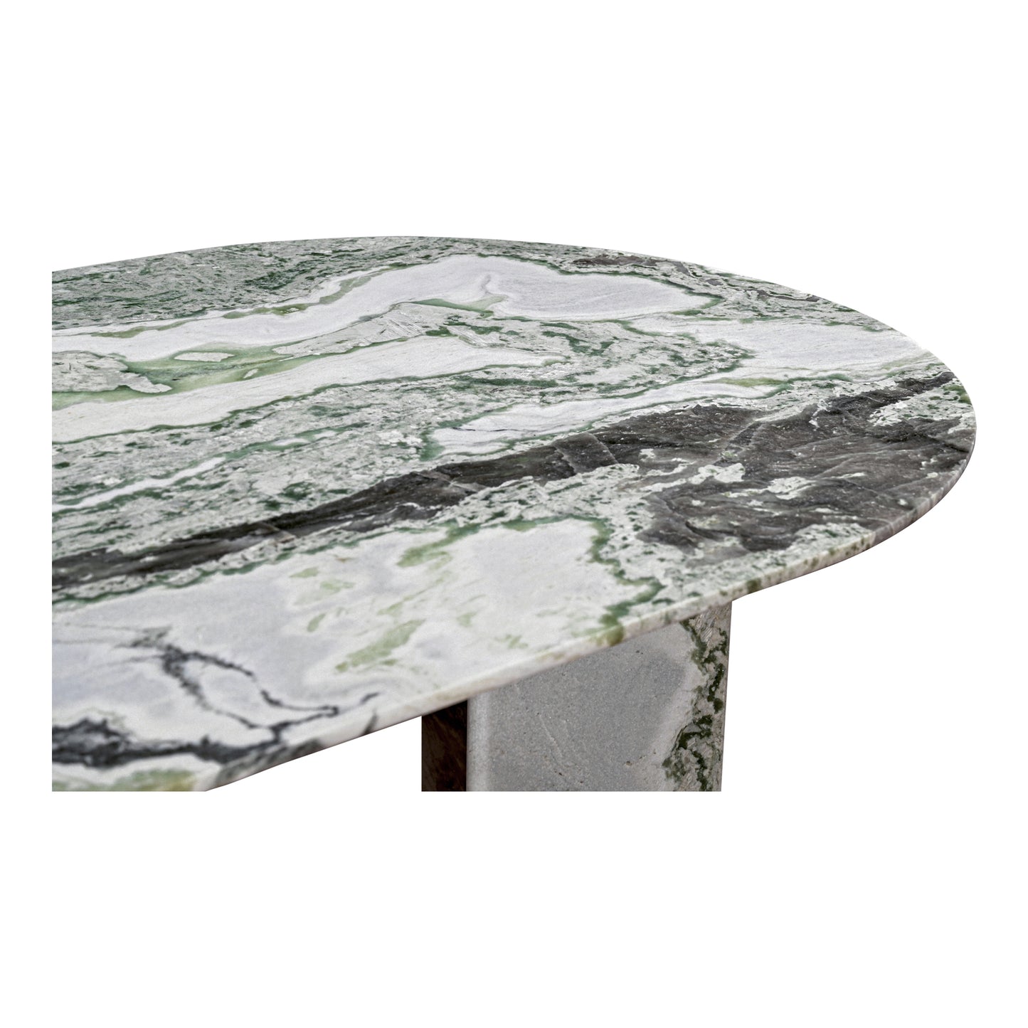 Celia Oval Dining Table Green Onyx Marble by Moe's Home
