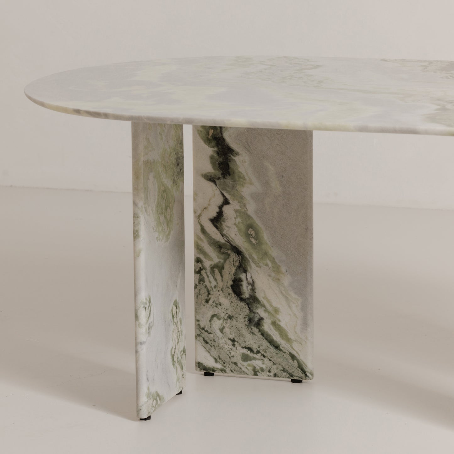 Celia Oval Dining Table Green Onyx Marble by Moe's Home