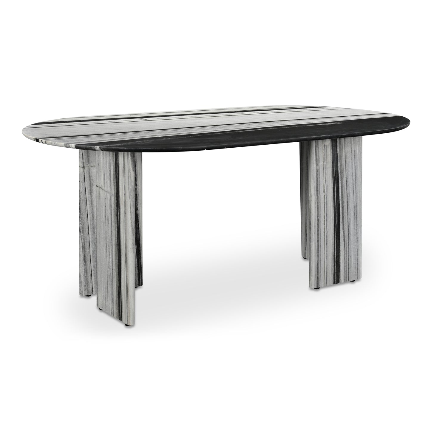 Celia Oval Dining Table Panda Marble by Moe's Home