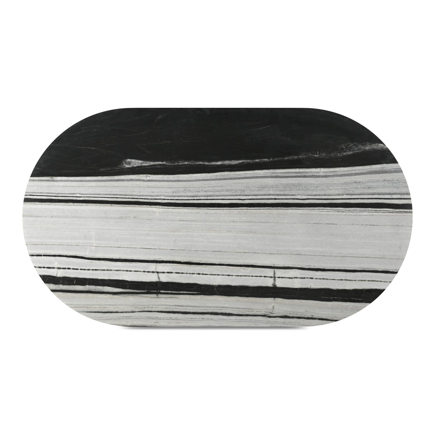 Celia Oval Dining Table Panda Marble by Moe's Home