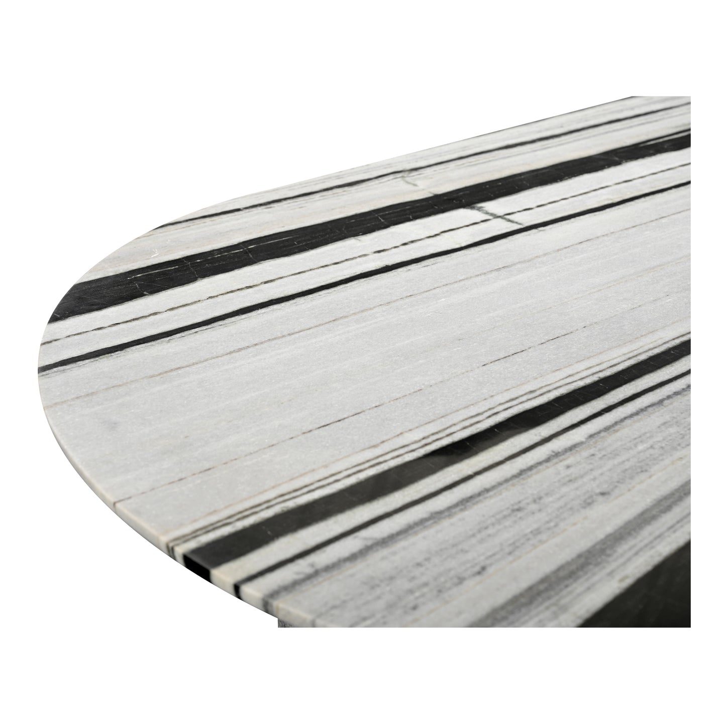 Celia Oval Dining Table Panda Marble by Moe's Home