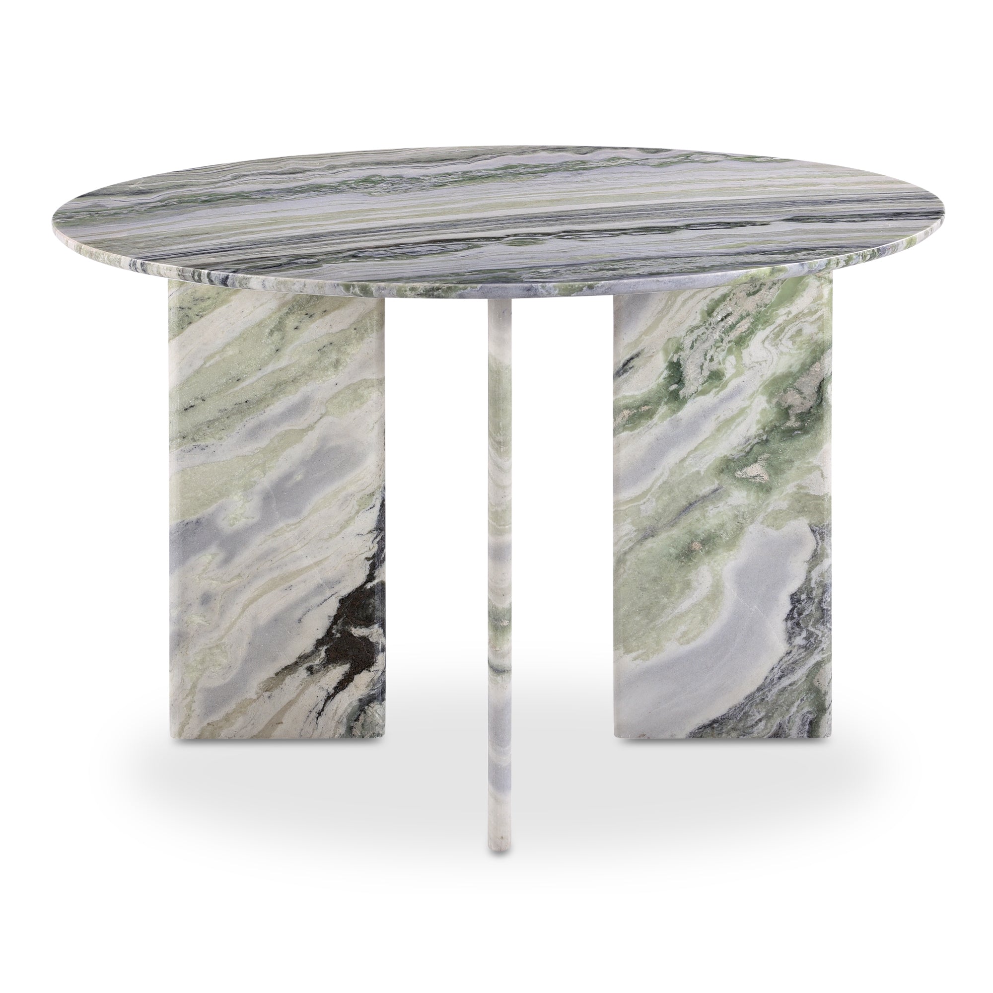 Celia Round Dining Table Green Onyx Marble | Green