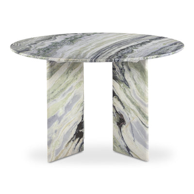 Celia Round Dining Table Green Onyx Marble