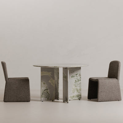 Celia Round Dining Table Green Onyx Marble