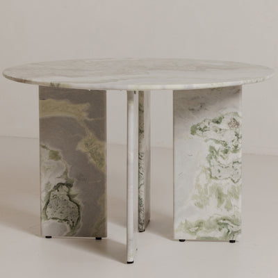 Celia Round Dining Table Green Onyx Marble