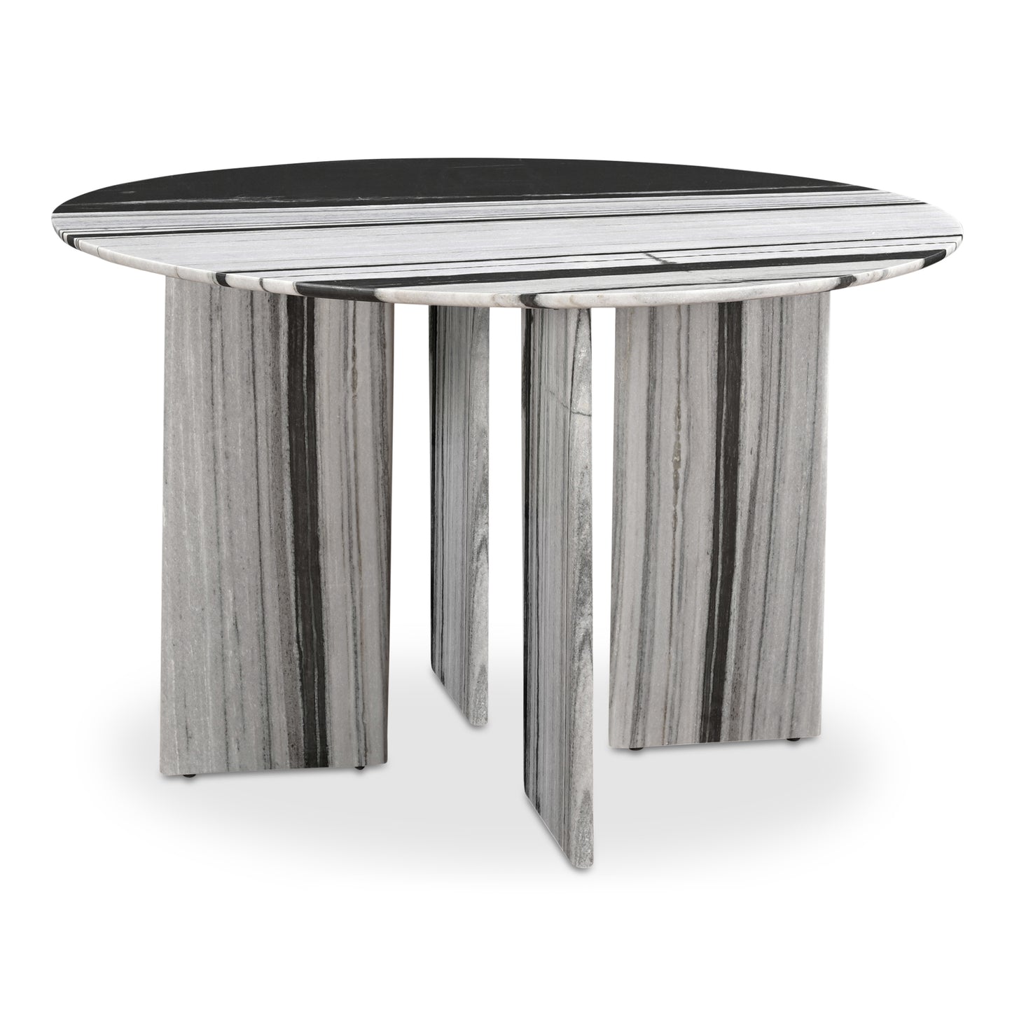 Celia Round Dining Table Panda Marble by Moe's Home