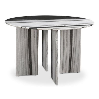 Celia Round Dining Table Panda Marble by Moe's Home