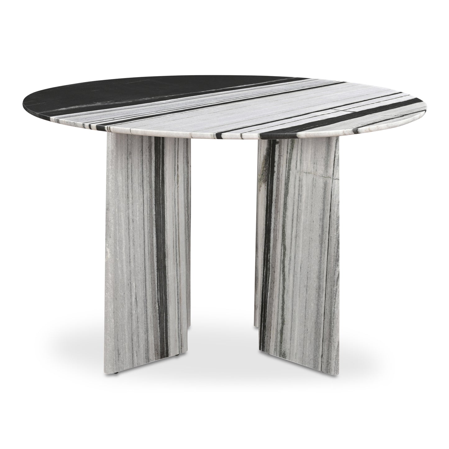 Celia Round Dining Table Panda Marble by Moe's Home