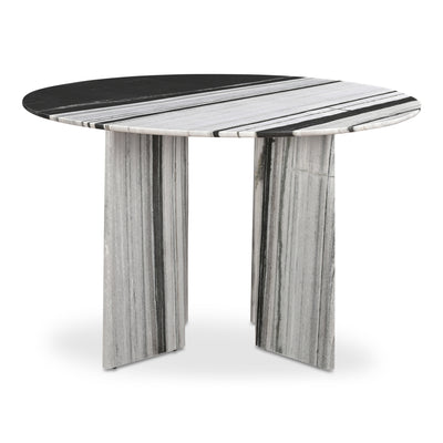 Celia Round Dining Table Panda Marble by Moe's Home