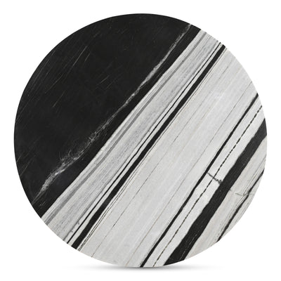 Celia Round Dining Table Panda Marble by Moe's Home