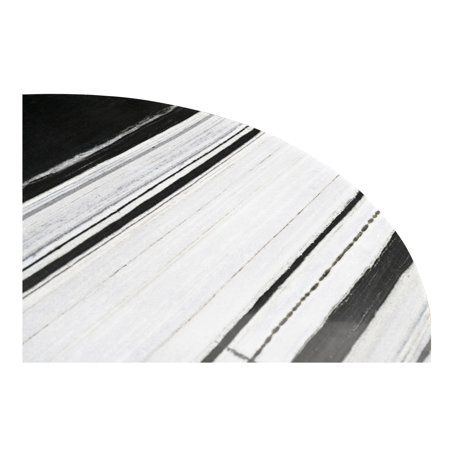 Celia Round Dining Table Panda Marble by Moe's Home