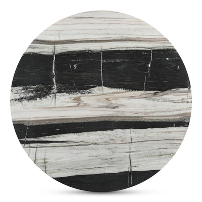 Celia Round Dining Table Panda Marble by Moe's Home