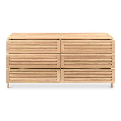 Teeda 6 Drawer Dresser Natural