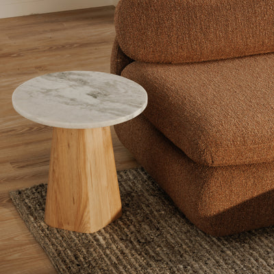 Evelyn Accent Table Ashen Gray Matrix Marble by Moe's Home