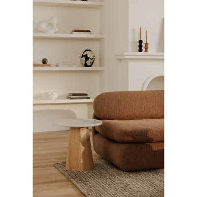 Evelyn Accent Table Ashen Gray Matrix Marble by Moe's Home