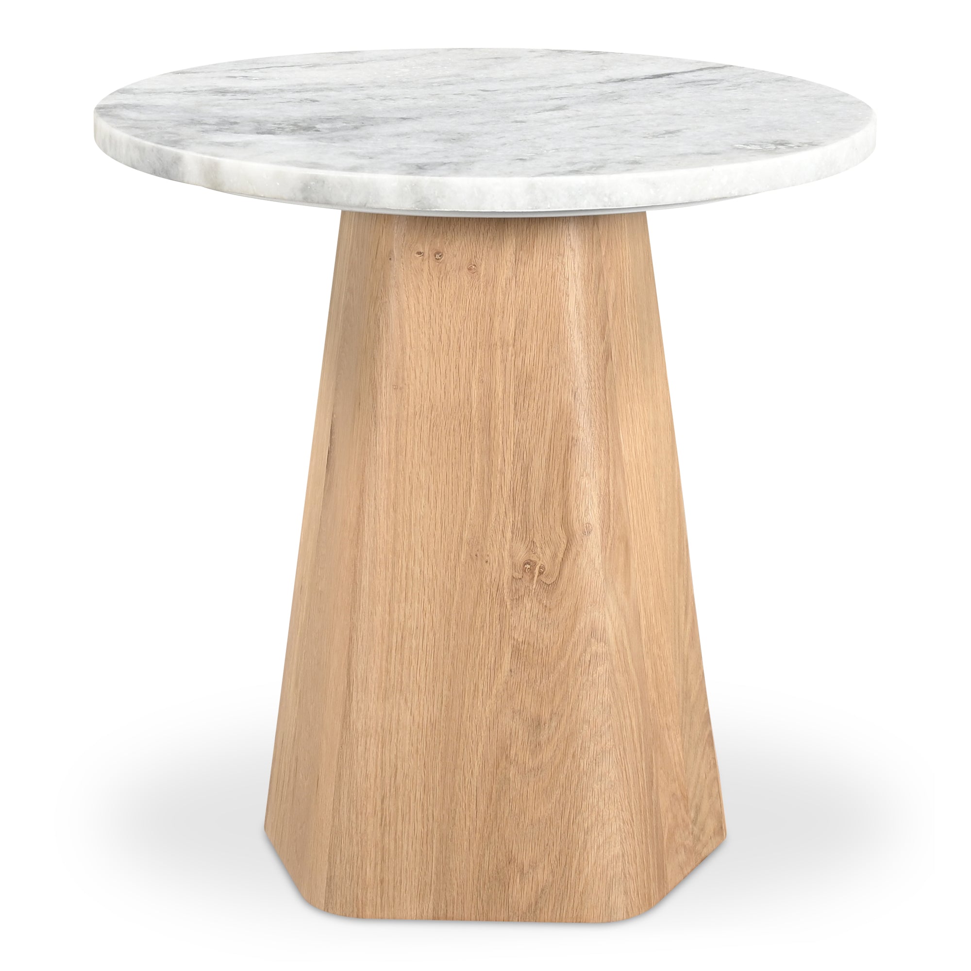 Evelyn Accent Table Ashen Gray Matrix Marble | White