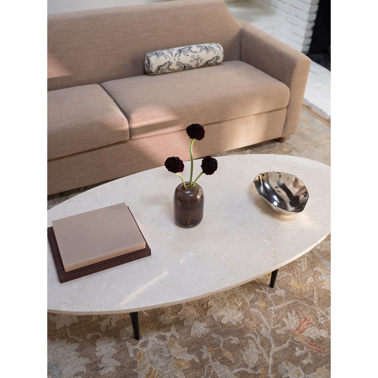 Winona Coffee Table Botticino Beige by Moe's Home