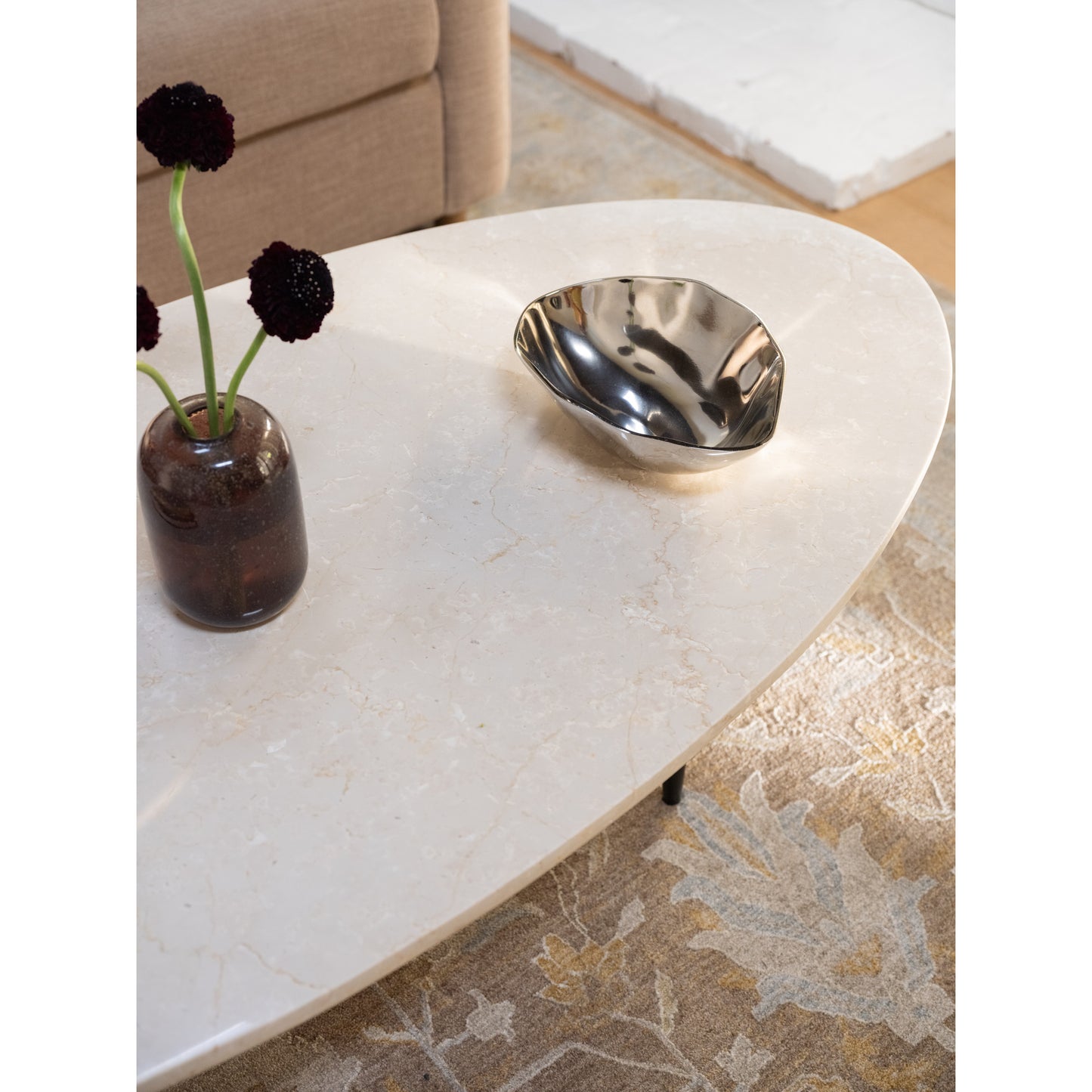 Winona Coffee Table Botticino Beige by Moe's Home