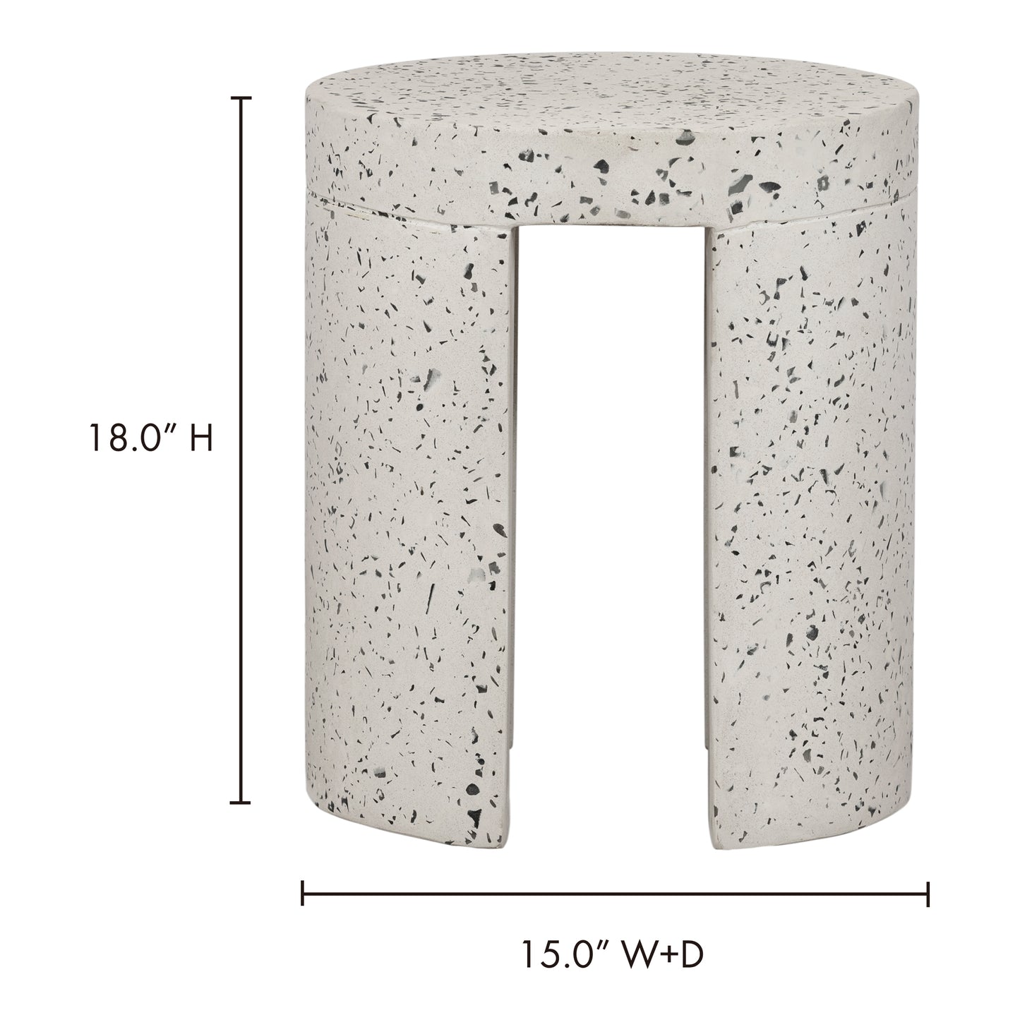 Lyon Outdoor Stool Light Grey by Moe's Home